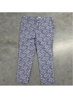 Soft Surroundings Blue Patterned Trousers Size 16